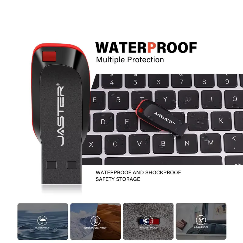 5er Set JASTER Z50 Mini USB 2.0 Flash Drive in Schwarz mit 16GB, 32GB, 64GB oder 128GB Speicheroptionen - Bild 4