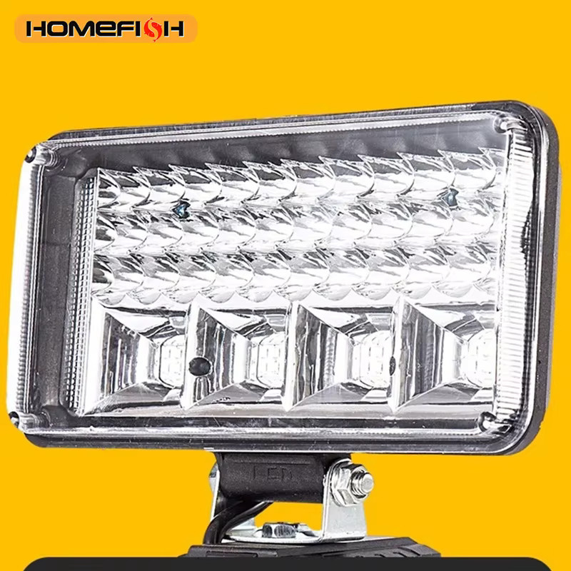 HOMEFISH LED-Arbeitsleuchte für Makita 18V Li-Ionen-Akku, Tragbare Notfall-Flutlampe und Campinglampe in Schwarz - Bild 2