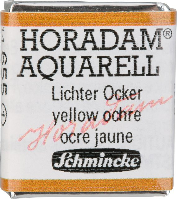 Schmincke HORADAM Aquarellfarbe Lichter Ocker im 1/2 Näpfchen - Bild 1