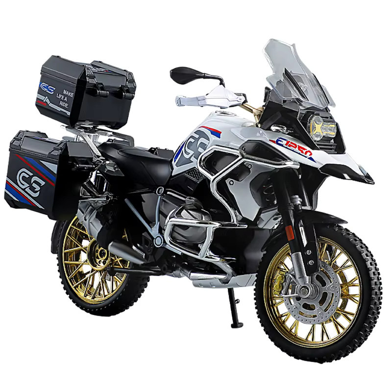 MAKEDA R1250 GS ADV Motorrad Modell, 1:10, Metall, mit Sound und Licht - Bild 6