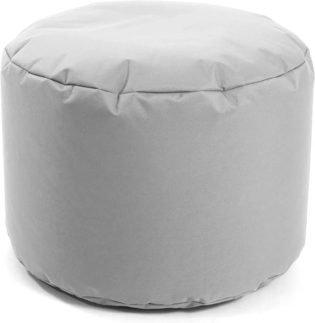 mokebo Outdoor Pouf Hocker in Grau mit EPS-Perlen Füllung und wetterfestem Cover - Bild 1