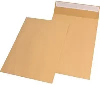 MAILmedia Faltentasche DIN C4 aus Kraftpapier braun ohne Fenster mit selbstklebender Verschlusslasche - Bild 1