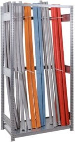 Regalwerk BERT-Langgutregal Grundfeld Stecksystem aus Stahlblech in Multicolour, H x B x T: 200 x 100,5 x 60 cm - Bild 1