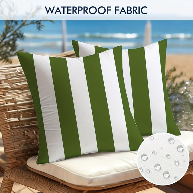 Wasserdichter Kissenbezug von JMG Clothing mit Wellenmuster in Grün, B/B: 45 x 45 cm - Bild 1