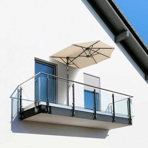 Schneider Schirme Balkonschirm Salerno Mezza in Beige, U-förmig und abknickbar, B/T/H: 150 x 150 x 228 cm, mit UPF 50+ Sonnenschutz - Bild 2