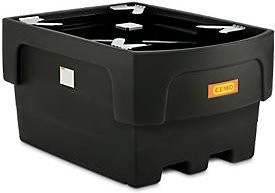 Cemo IBC-Auffangwanne aus Polyethylen mit Abfüllvorsatz, 1100 l, unterfahrbar - Bild 1