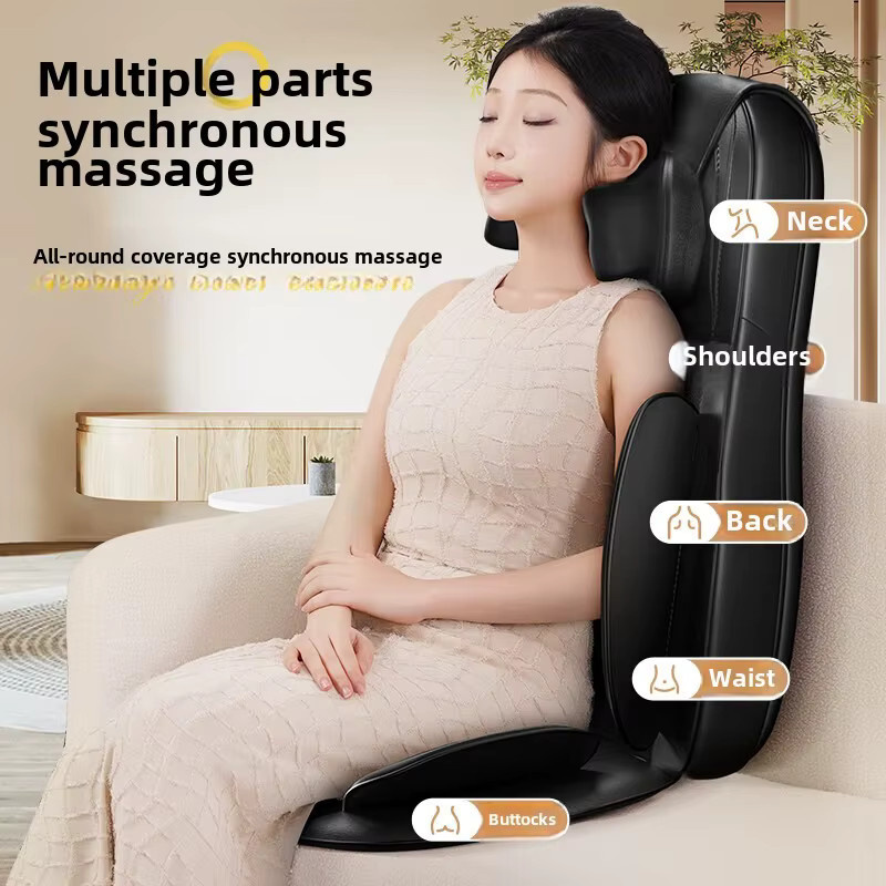 JAIYORL Elektrischer Ganzkörper-Massagestuhl mit Shiatsu-Knetfunktion und Vibration in Schwarz - Bild 4