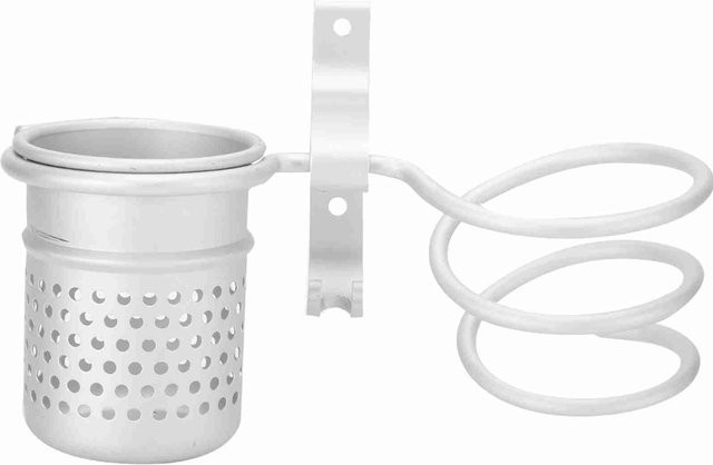 CosyHome Badezimmer Haartrockner Halter aus Aluminium zur Wandmontage in Weiß - Bild 1