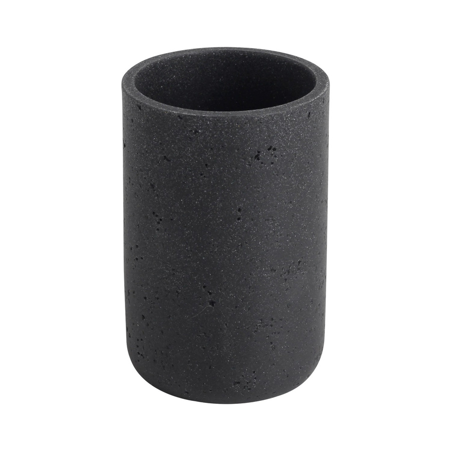 Mömax Zahnputzbecher Loki in Schwarz mit Steinoptik, Höhe: 11,5 cm, Breite: 7,6 cm, Tiefe: 1 cm - Bild 2