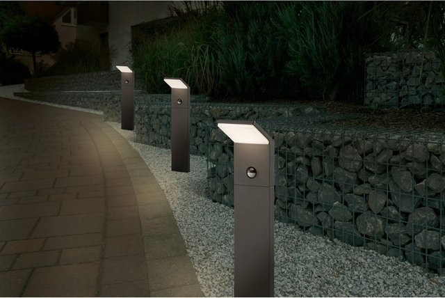 Trio LED-Stehleuchte Pearl Gartenleuchte mit Bewegungsmelder in Anthrazit, Höhe: 50 cm - Bild 1
