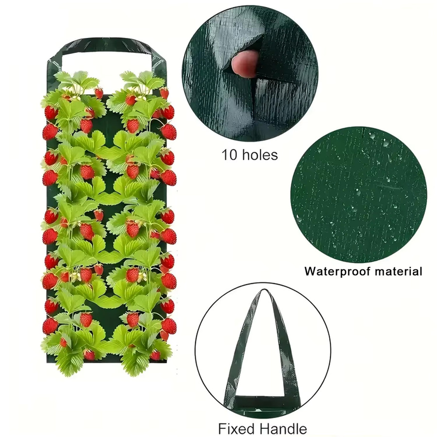 Hängender Erdbeer-Pflanzkasten als vertikaler Gartensack für den Balkon, ideal für Indoor- und Outdoor-Pflanzen - Bild 6