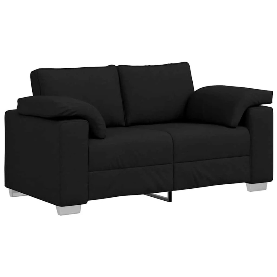 vidaXL Sofa Schwarz mit Stoffbezug und Armlehnen B/T/H: 160 x 80 x 82 cm - Bild 2