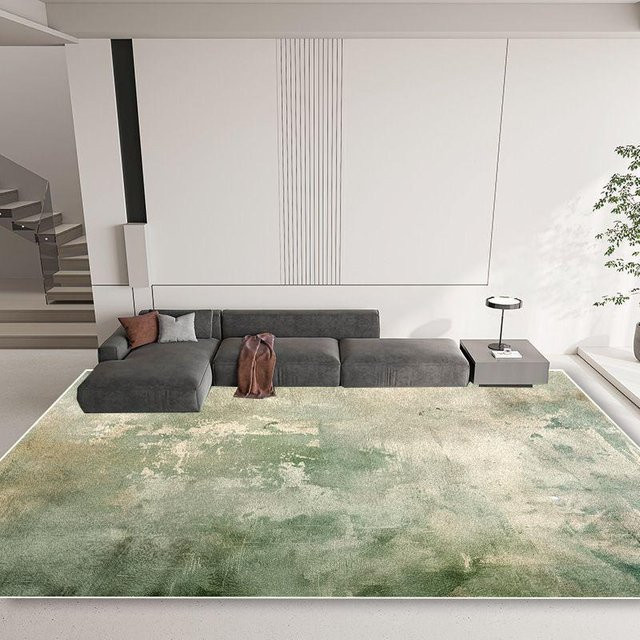 JGJG Teppich in Hellgrün mit geometrischem Design, weich, rutschfest und waschbar, B/T: 140 x 200 cm - Bild 1
