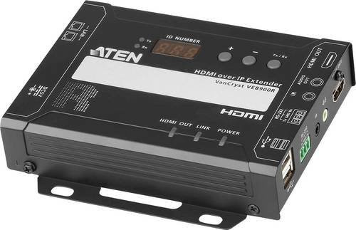 ATEN VE8900R RS232 HDMI Extender über Ethernet/LAN in Schwarz - Bild 1