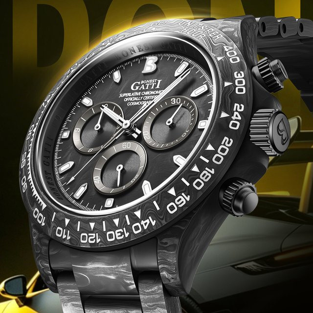 BONEST GATTI Chronograph, Automatik, Kohlefaser, 41 mm, Herren - Bild 1