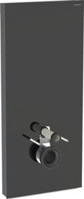 Geberit Wand-WC-Modul Monolith in Schwarz und Silber, Höhe: 114 cm - Bild 1