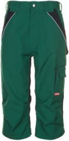 Planam 3/4 Hose Plaline in grün/schwarz mit Reflexstreifen und Taschen für Knieschoner in Größe XXXL - Bild 1