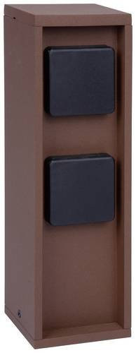BOLD 10615 Gartensteckdose 2fach aus Aluminium in Braun mit IP44 Schutzklasse - Bild 1