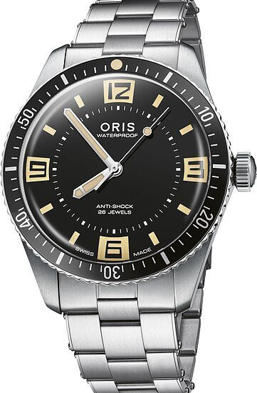 Oris Armbanduhr Divers Sixty Five 60th Anniversary Edition, Automatik, Edelstahl, 40 mm, Leder, Schwarz, Unisex - Bild 1