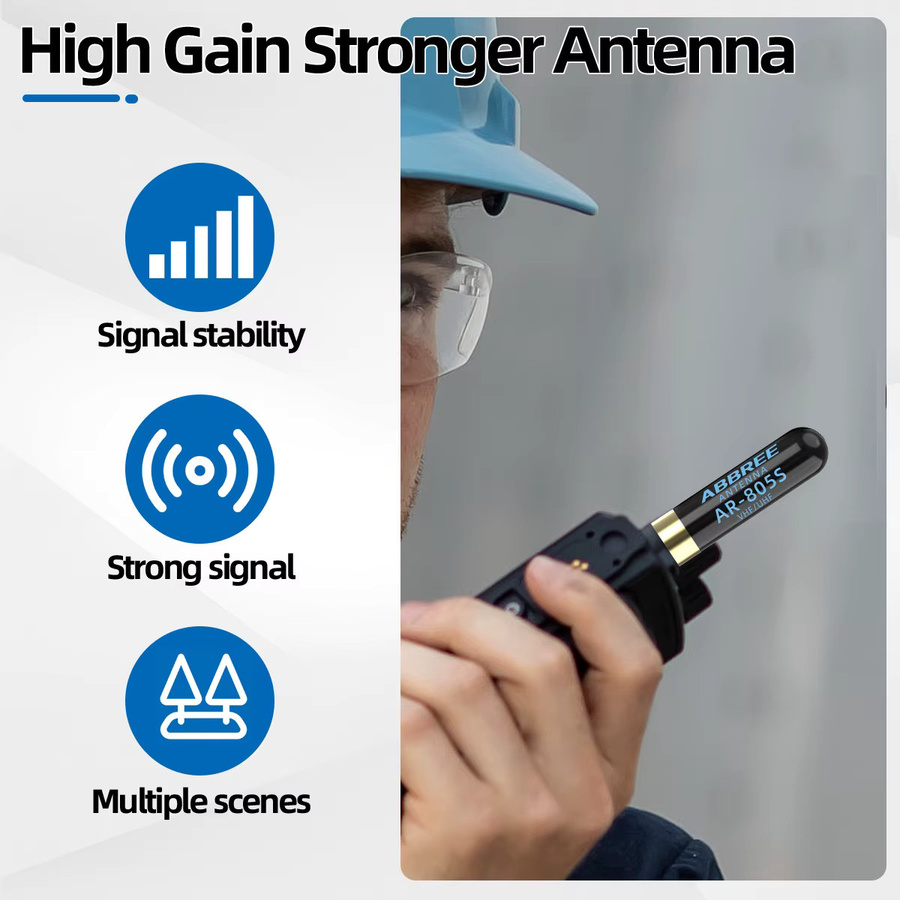 ABBREE AR-805S Mini SMA-Male Dualband 144/430MHz Hochleistungsantenne für Retevis RT1 RT3S RT3 RT8 RT81 TYT MD-380/UV8000D Funkgeräte - Bild 3