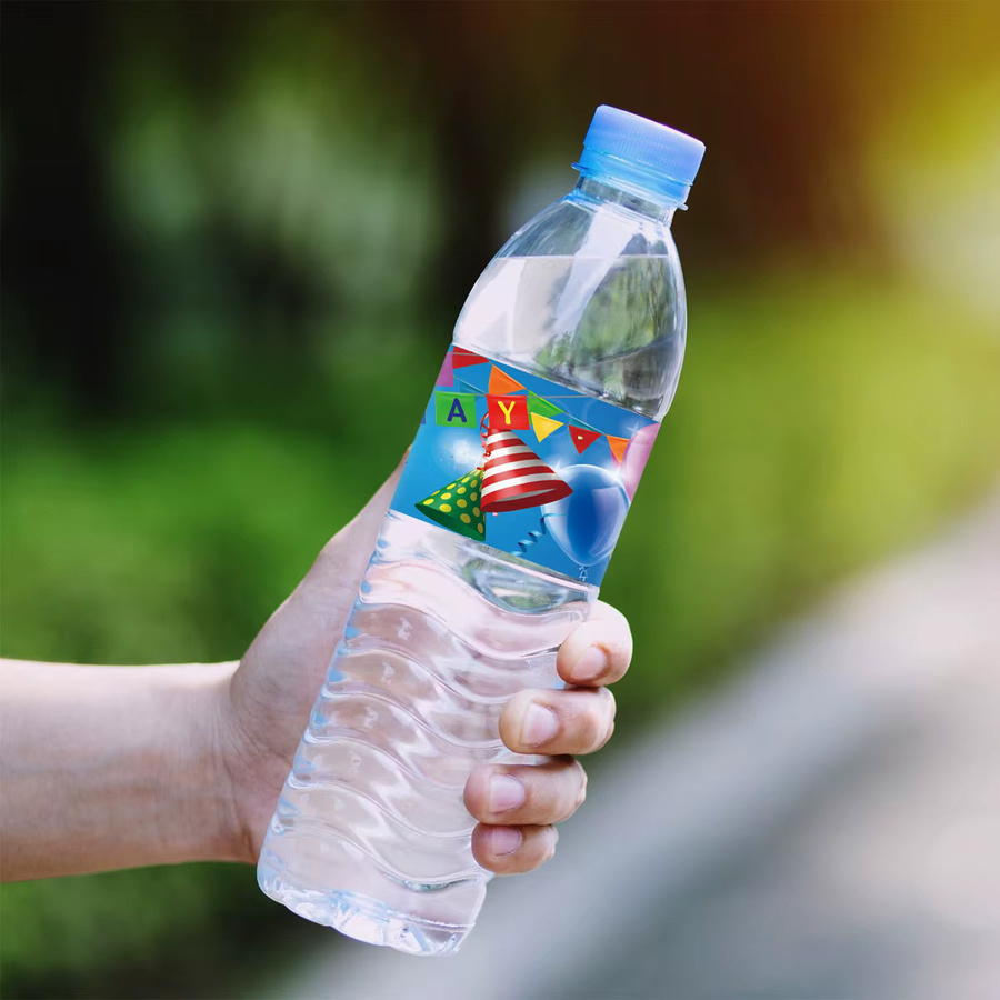 20 Stück Personalisierte Alles Gute Zum Geburtstag Wasserflaschen Etiketten in Mehrfarbig als Party Dekoration und Geschenk Aufkleber - Bild 3