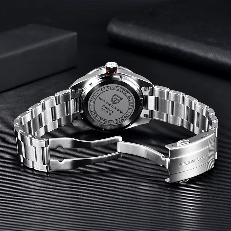 PAGANI DESIGN Armbanduhr Automatik, Edelstahl, Saphirglas, 20 ATM, Herren - Bild 4