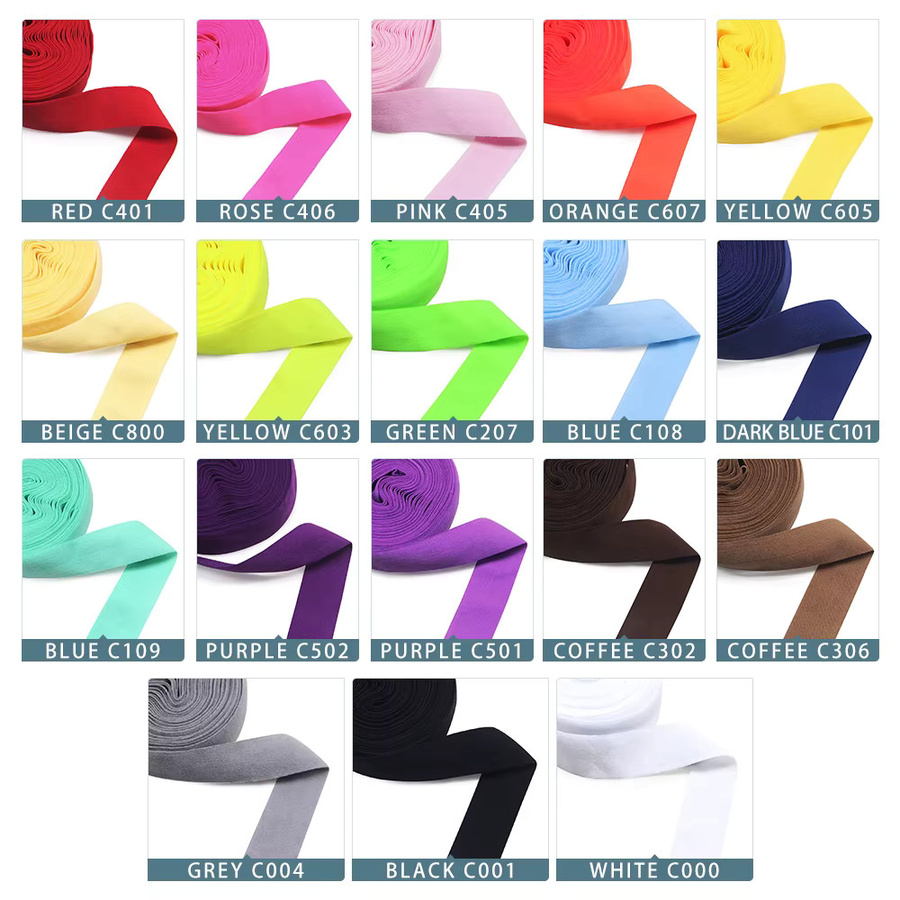 St.Lucas Elastisches Spandex-Satinband für DIY-Bekleidungszubehör, Breite: 20 mm, Farben: Braun und Mehrfarbig - Bild 2