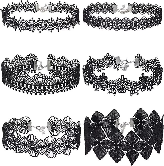 Halskette Vintage, Perle, Schwarz, Damen - Bild 3