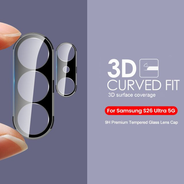 Samsung S26 Ultra 5G 3D-Objektivglas Schwarz mit 9H Kameraschutzglas für Samsung Galaxy S26 Ultra 5G und Samsung S26 Plus S26+ - Bild 1