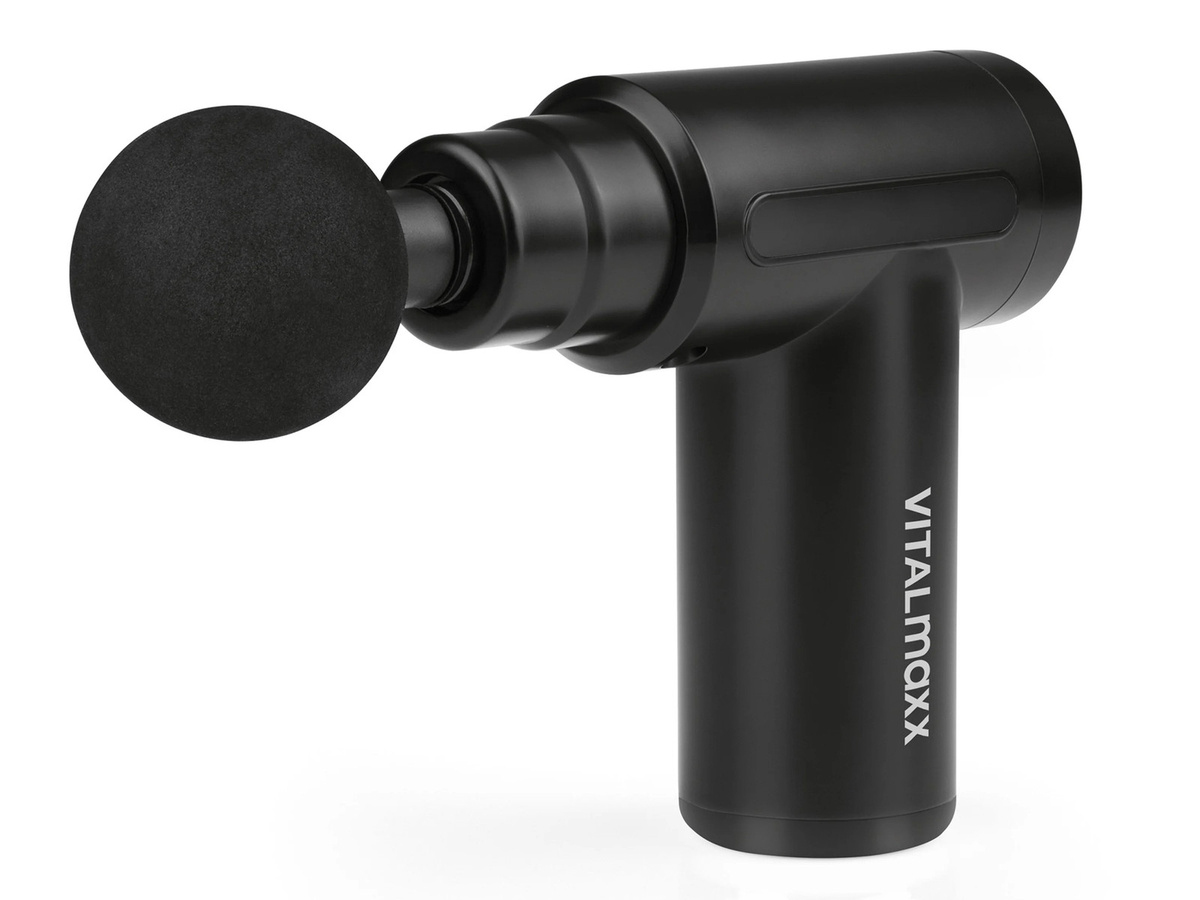 VITALMAXX Mini Massage Gun Power Plus in Schwarz mit 4 Aufsätzen (B/T/H: 20,0 x 14,0 x 5,5 cm) - Bild 2