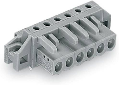 WAGO Buchsengehäuse-Platine 232 Polzahl mit 5 mm Rastermaß in Grau, 100 Stück - Bild 1