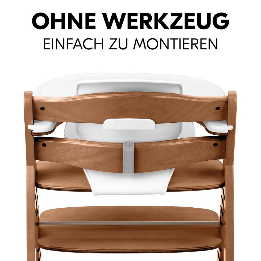 Hauck Alpha Plus Sparset 3-teilig Hochstuhl mit Baby Seat und Essbrett in Walnut - Bild 4