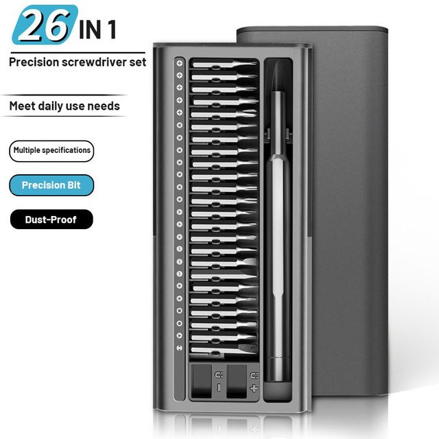 26 in 1 Präzisions-Schraubendreher-Set mit Magnetfunktion und Bits für die Reparatur von Telefon, Laptop und Mini-Geräten - Bild 1