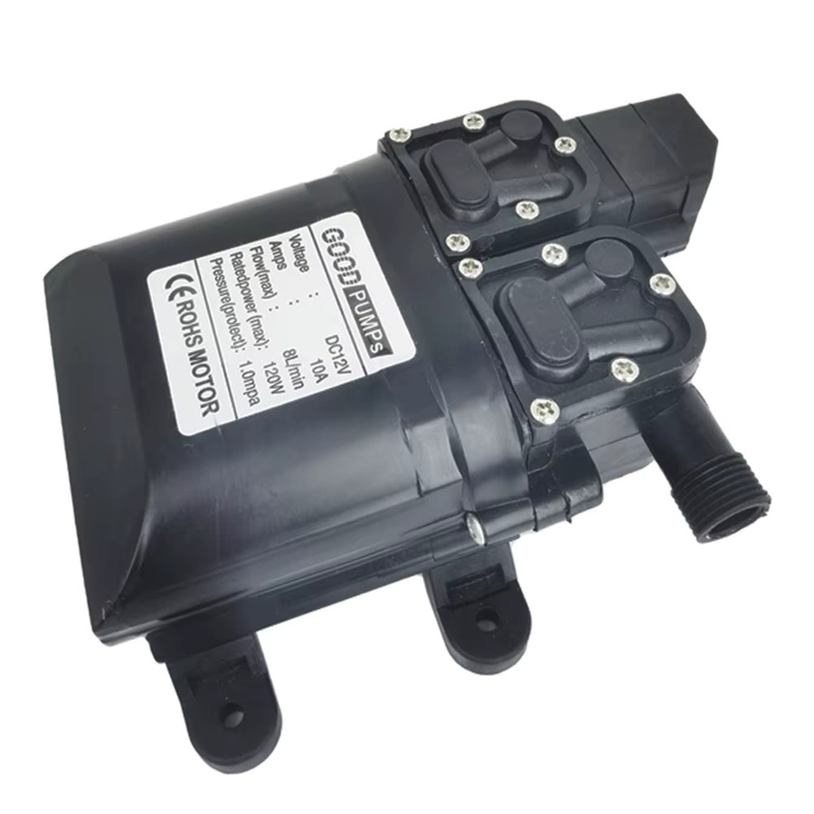 xmshxltd Hochdruck-Membranwasserpumpe mit Automatik, 12V DC, 120W, 8L/Min, selbstansaugend - Bild 3