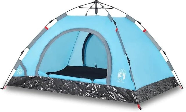 Furnicato Campingzelt Kuppel Blau H x B x T: 160 x 260 x 200 cm - Bild 1