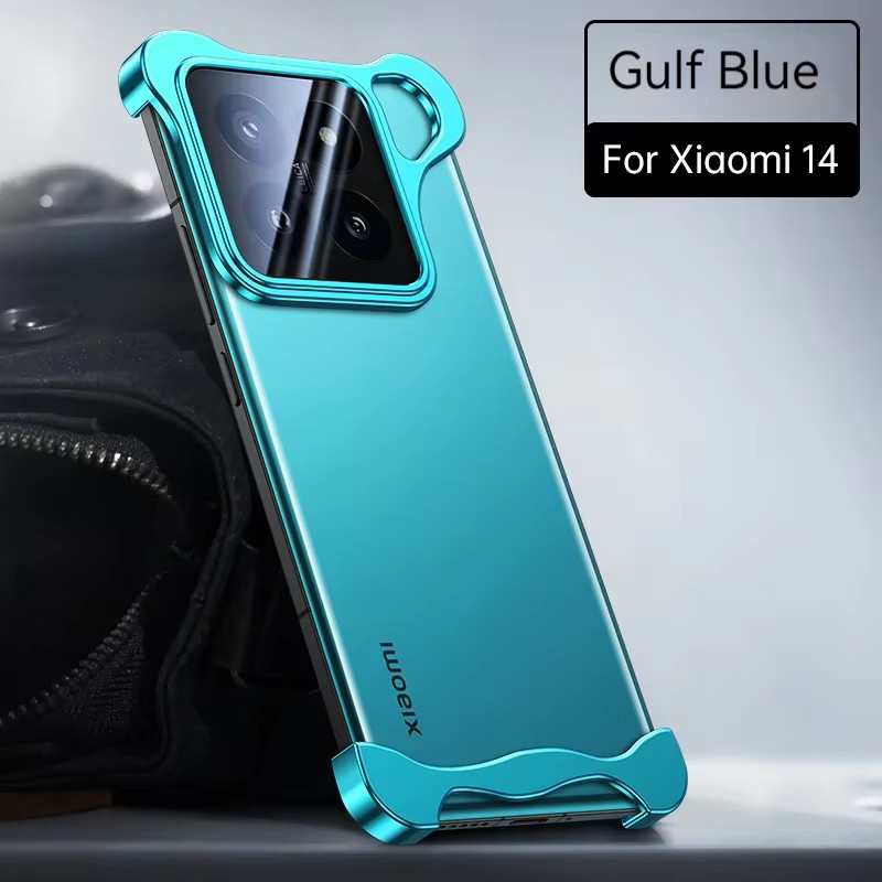 Stoßfeste Schutzhülle aus Aluminium für Xiaomi 14, 14 Pro und 14 Ultra in Blau - Bild 3