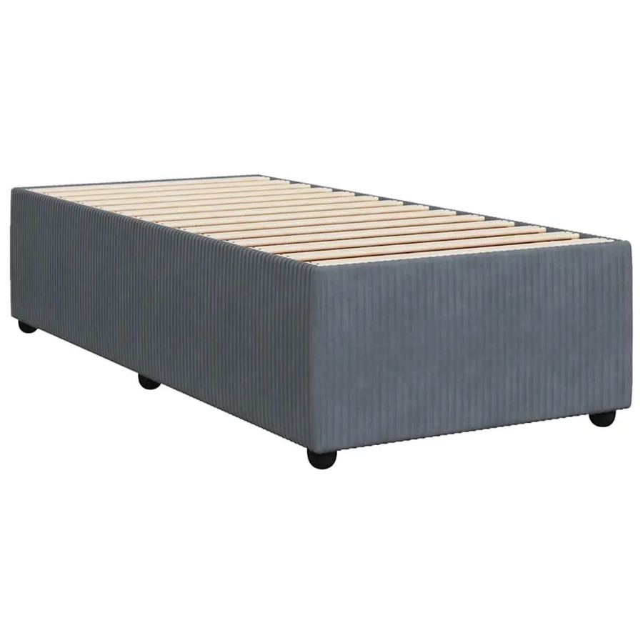 vidaXL Bettgestell mit Samtbezug in Dunkelgrau, B/T/H: 90 x 190 cm - Bild 2