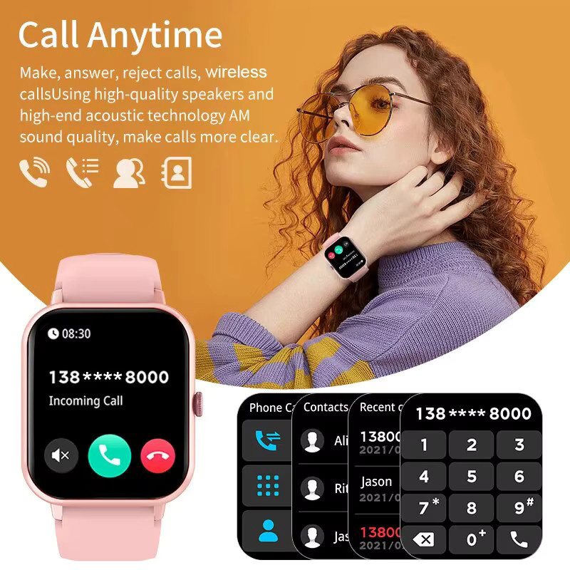 LIGE Smartwatch, Bluetooth, Silikon, Schwarz, Unisex - Bild 3