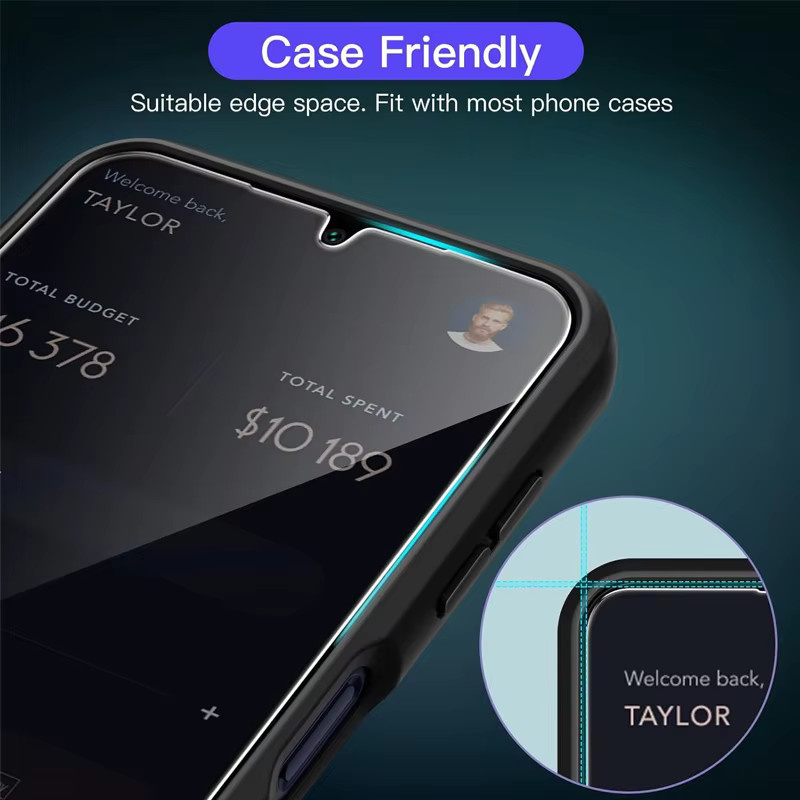 3er-Pack HD gehärtetes Glas Displayschutz für Samsung Galaxy A35 A34 A33 A32 A31 A30 A22 5G A21S A15 A14 A13 A12 A03 in Transparent - Bild 4