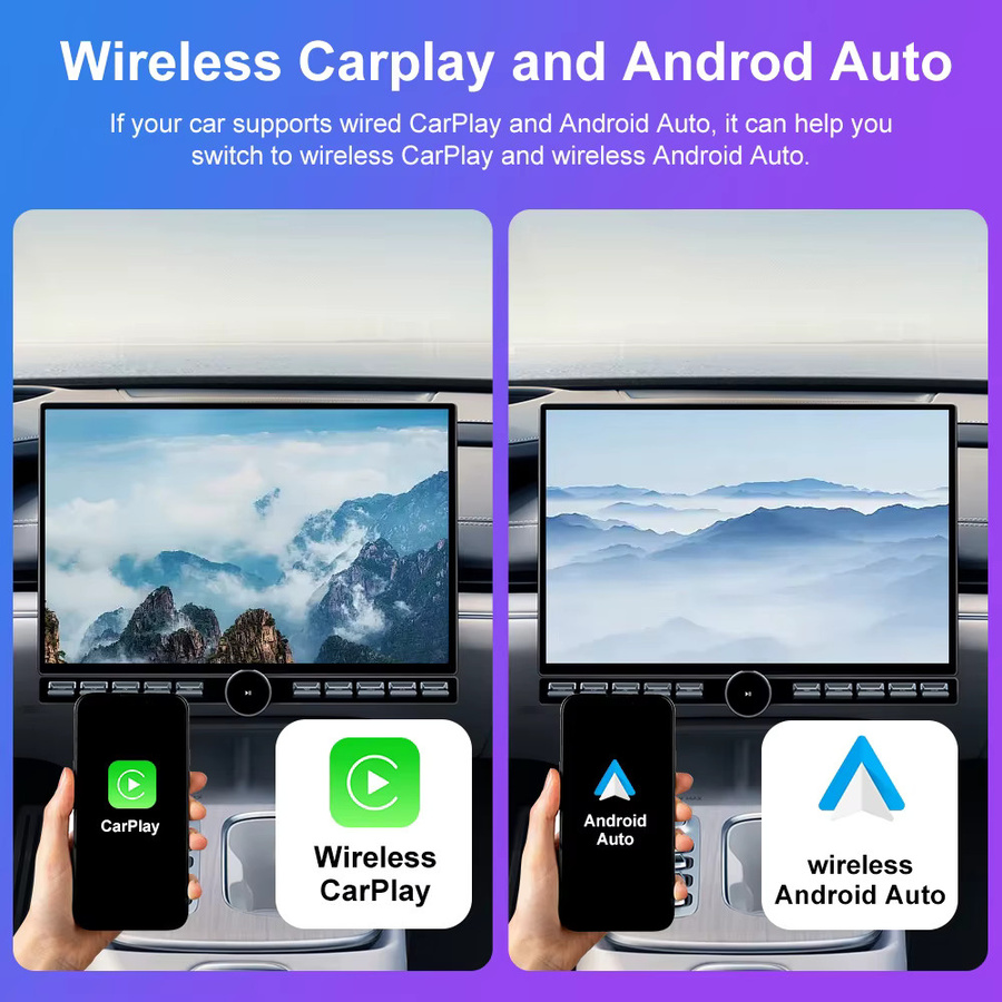 FLIXIVI 2in1 Wireless Carplay und Android Auto Adapter für OEM-Fahrzeuge in Schwarz und Blau - Bild 3