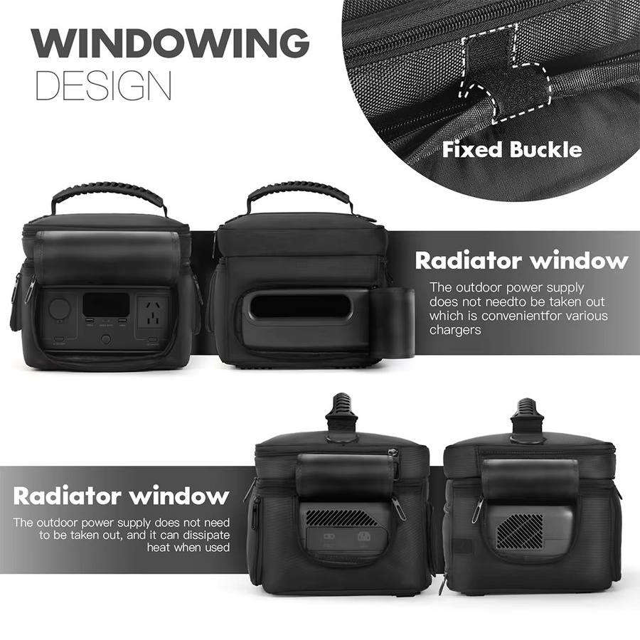 Ecoflow Staubdichte Reise-Aufbewahrungstasche für tragbare Powerstations River 3, 3 Plus, 2, 2 Pro sowie Delta 3 Plus und Delta 2 in Schwarz - Bild 3