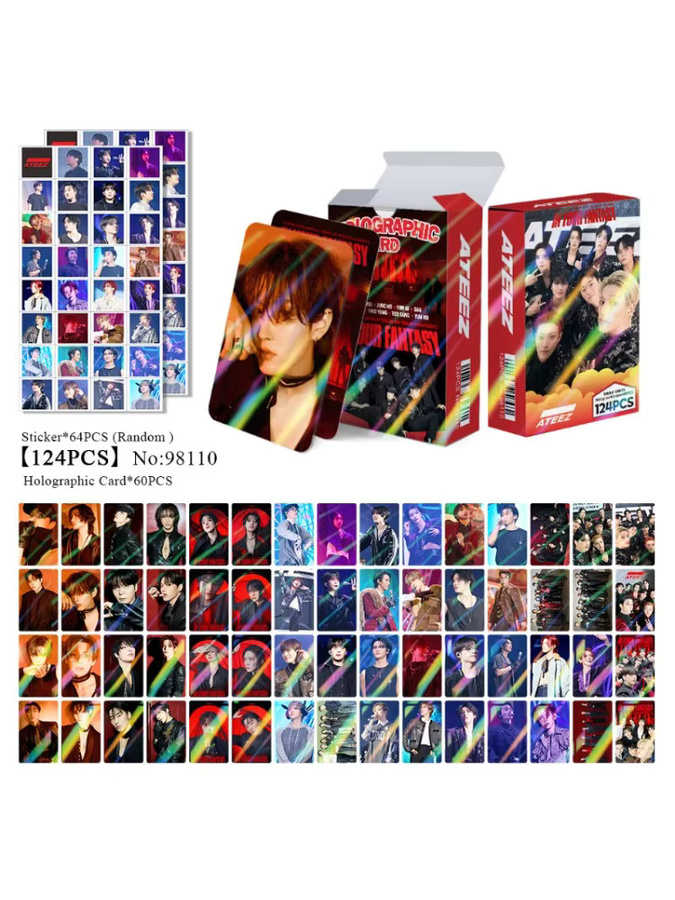 Ateez Laser-Reflektierendes Holografisches Karten-Set, 124-teiliges Set - Bild 4