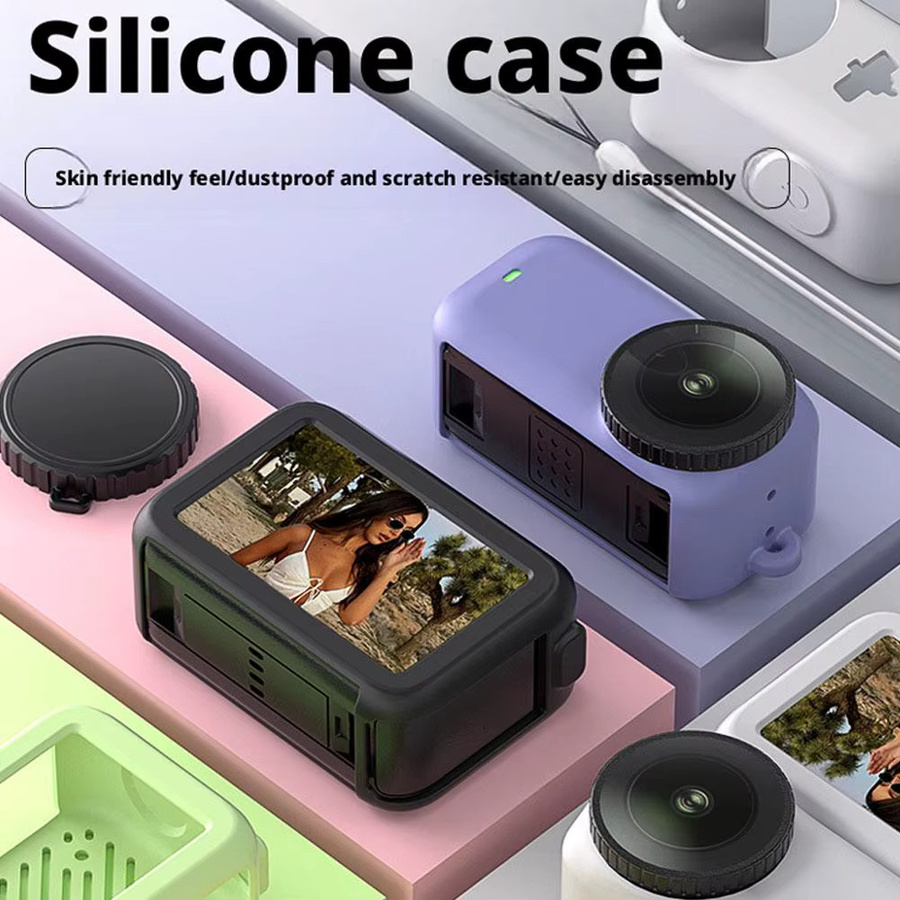 Silikon Schutzhülle mit Objektivabdeckung für DJI OSMO Nano in Gelb - Bild 3