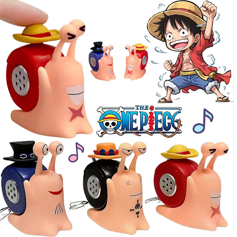 Bandai One Piece Den Mushi Aufnahme-Modell Schlüsselanhänger, mit Soundaufnahme-Lautsprecher-Spielzeug - Bild 4