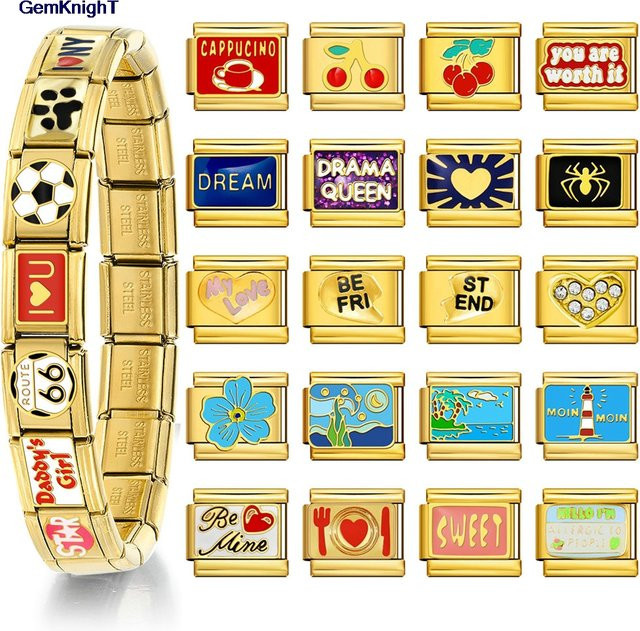 GEMKNIGHT Armband, Edelstahl, Gold, Unisex - Bild 1