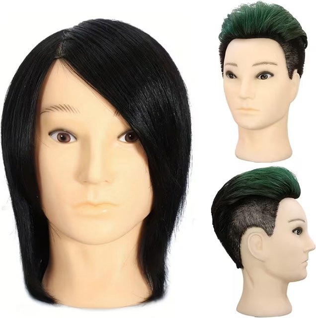 Simnient Friseur-Männchenpuppe mit Echthaar, 12 Zoll, Unisex - Bild 1
