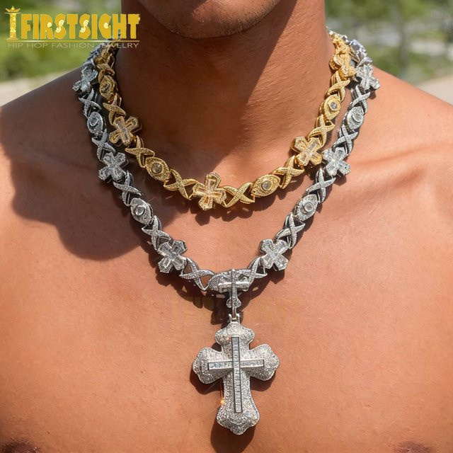 Anhänger Halskette, Gold, Zirkonia, Unisex - Bild 1