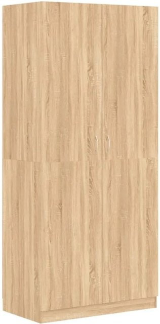 vidaXL Kleiderschrank Sonoma-Eiche, Farbe Braun, B/T/H: 90 x 52 x 200 cm - Bild 1