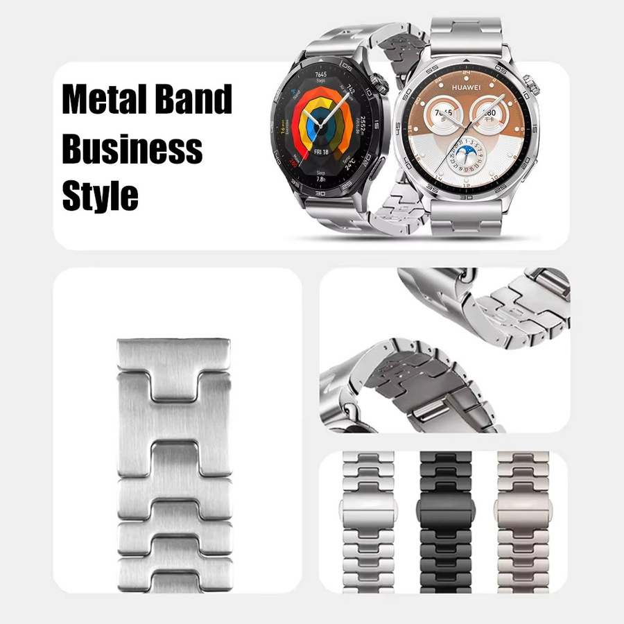 Uhrenarmband Edelstahl, Silber, 22 mm, Unisex - Bild 2
