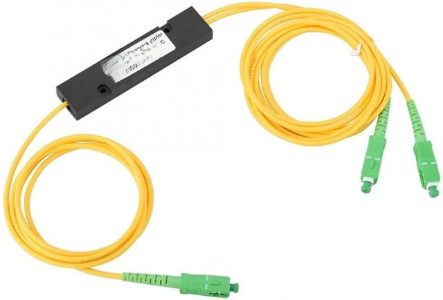 LeeBeTo SC APC Glasfaser Splitter 1x2 PLC Gelb, 10er Packung - Bild 1